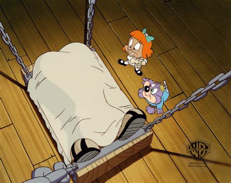Tiny Toons Original Production Cel: Elmyra Duff and Dizzy Devil