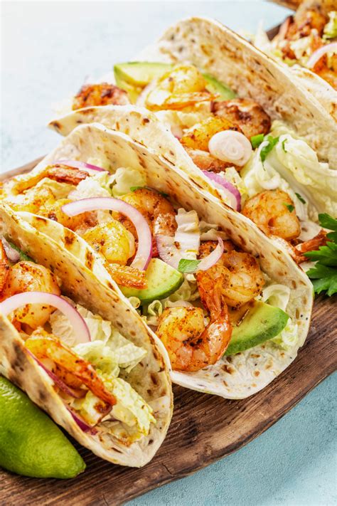 Tropical Tequila Lime Shrimp Tacos - Happily Unprocessed
