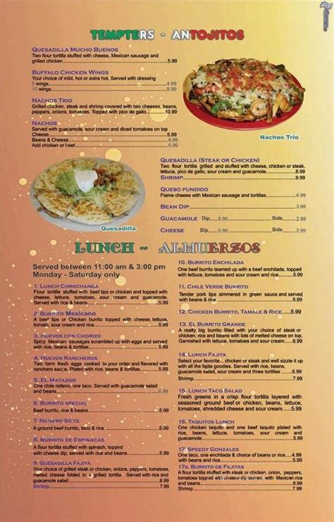 Online Menu of Muchos Bueno's Mexican Grill, Brunswick, OH