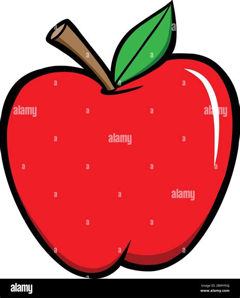 Apple - A cartoon illustration of an Apple Stock Vector Image & Art - Alamy