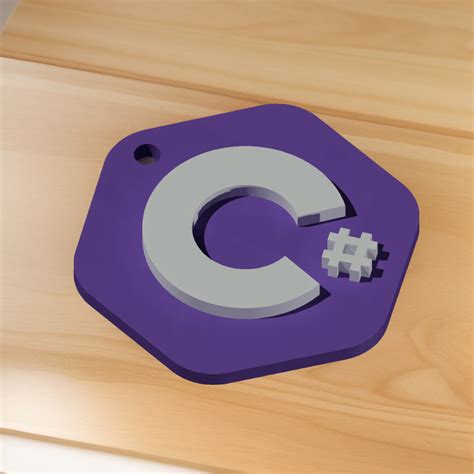 Free STL file C# KEYCHAİN / Programmer Keychain 🗝️ ・3D printer design