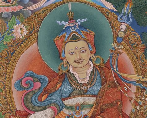 Lotus Born Master Guru Padmasambhava Thangka Print the - Etsy
