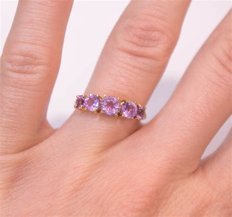 10k Purple Stone Band - Etsy