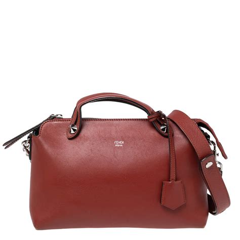 Fendi Burnt Red Leather Small By The Way Shoulder Bag Fendi | The ...