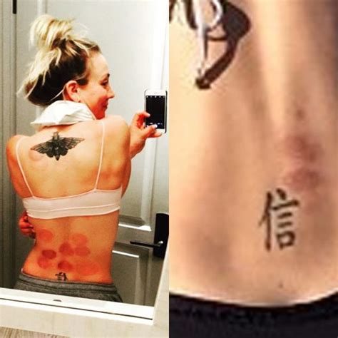 Kaley Cuoco Tattoo Upper Back - Spacotin