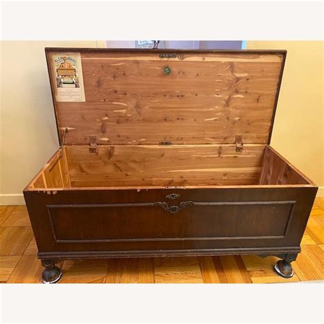 Antique Cedar Chest with Cushion - AptDeco