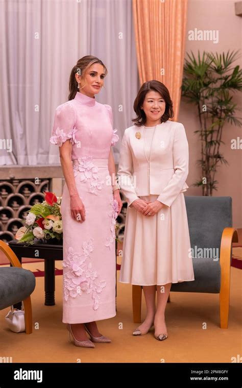 Tokyo, Japan. 11th Apr, 2023. Jordan's Queen Rania Al Abdullah meets with Japanese Prime ...