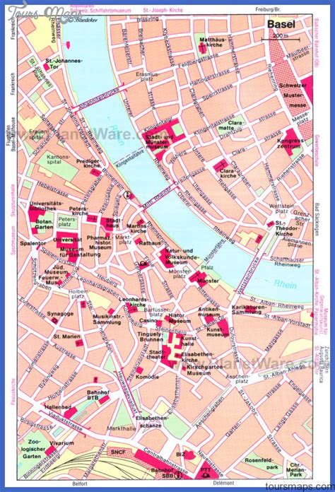 Map Of Basel Switzerland - Zoning Map