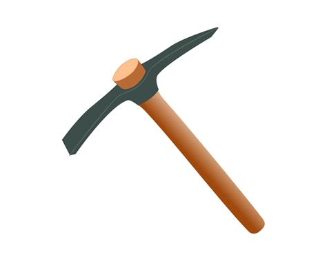 crushing tool  miner pickaxe   side   shape   hoe