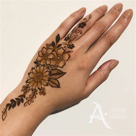 Easy Flower Henna Designs For Hands | Best Flower Site