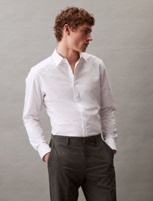 Solid Tech Slim Fit Button-Down Shirt | Calvin Klein® Canada