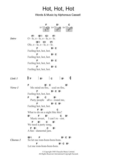 Hot Hot Hot by Arrow - Guitar Chords/Lyrics - Guitar Instructor