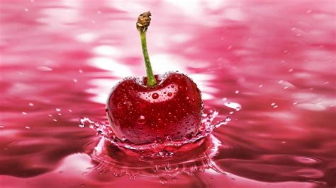 Download Splash Water Red Food Cherry Image