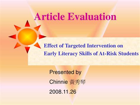 article evaluation powerpoint    id