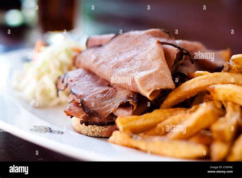 Smoked meat sandwich Stock Photo - Alamy