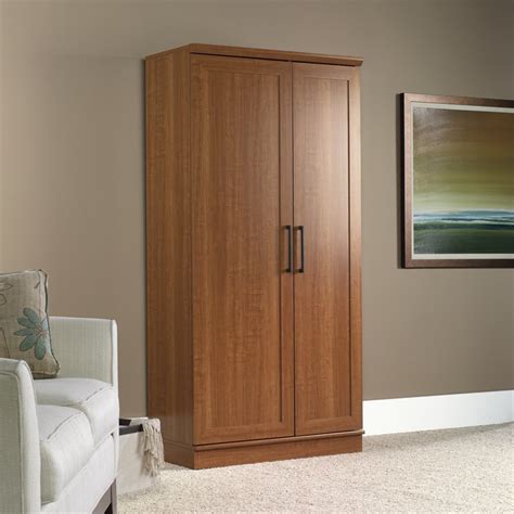 Sauder Homeplus Storage Cabinet in Sienna Oak | Cymax Business