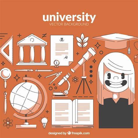 Free: University background in flat style - nohat.cc