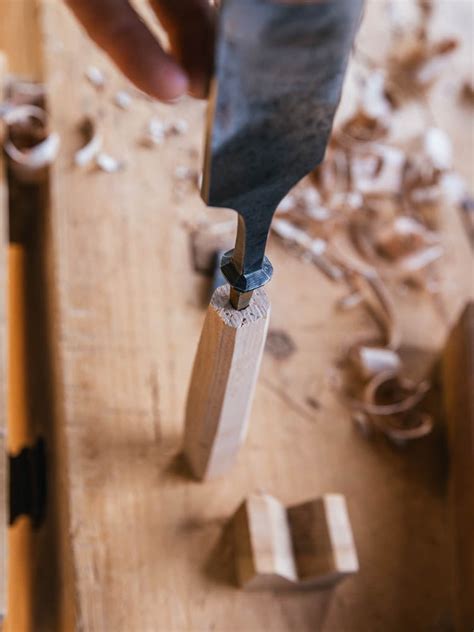 making   chisel handle mortise tenon magazine
