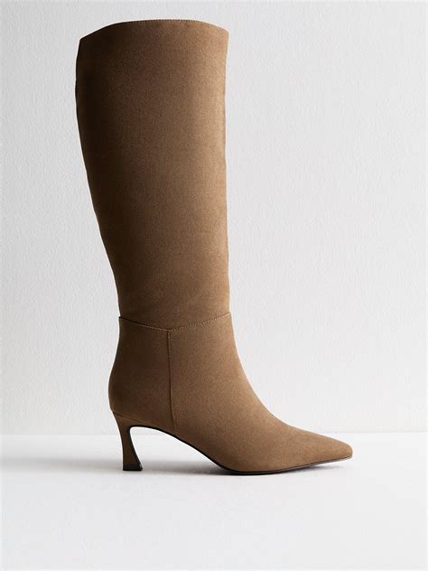 brown leather knee high boots for women 8