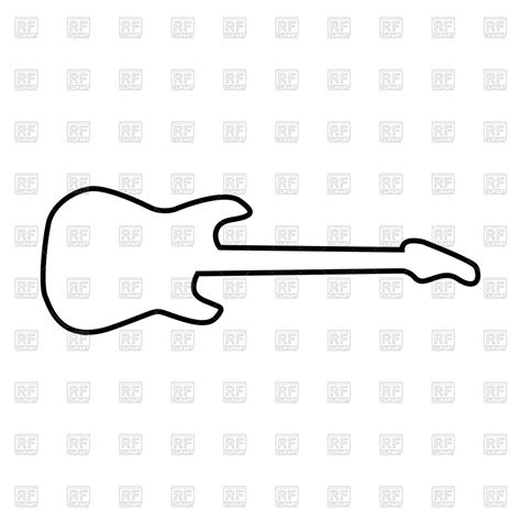 Guitar Outline Vector at Vectorified.com | Collection of Guitar Outline ...