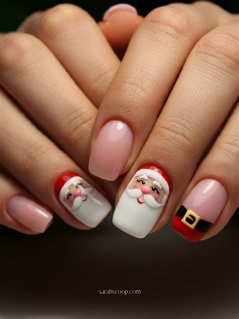 105+ Festive Santa Claus Nail Designs