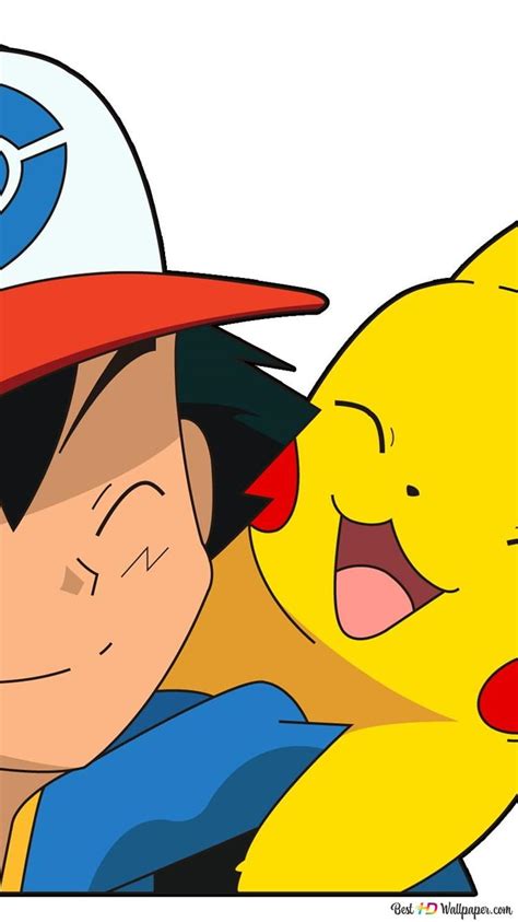 Pokemon Ash And Pikachu happy 2K wallpaper download