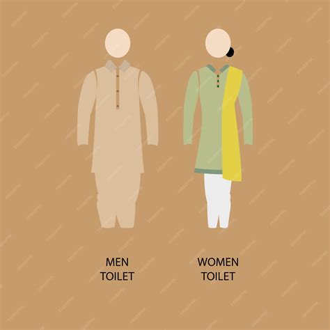 Premium Vector | Toilet sign pakistani icons, wc