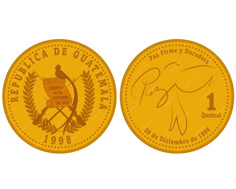 Moneda guatemalteca un quetzal | Vector Premium