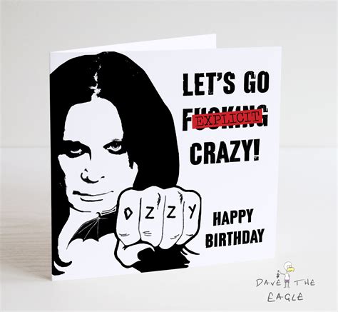 OZZY OSBOURNE Birthday Card Let's Go Fung Crazy | Etsy