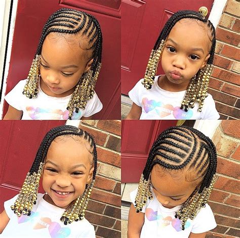 Black Simple Braids For Kids - Add a bit of delicate prettiness to this ...