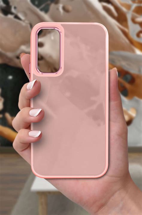 etui do samsung galaxy a54 5g matowe rozowe + szkło