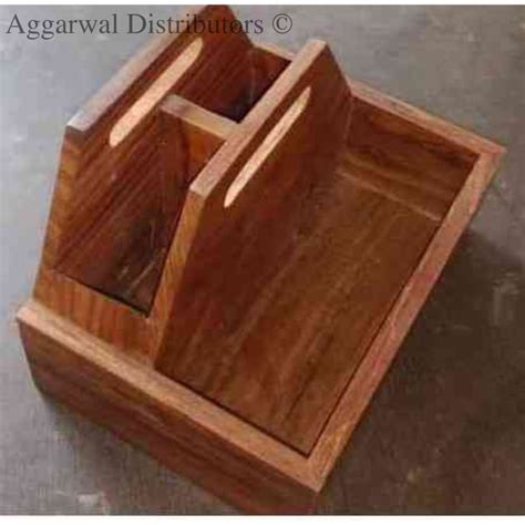 wooden table caddy  tissue  cutlery holder horeca