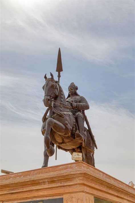 maharana pratap smarak statue ajmer india editorial stock photo image