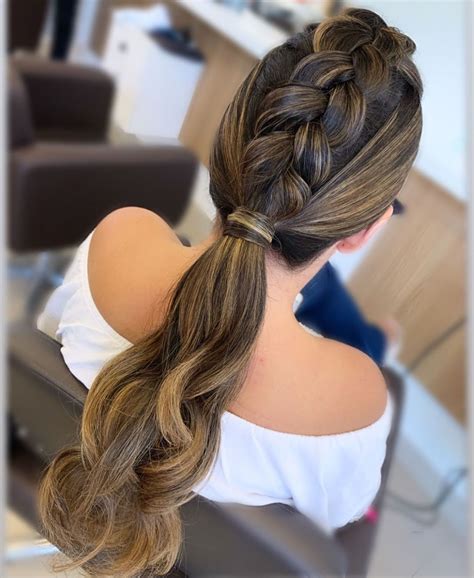 Penteado Com Trança E Rabo De Cavalo - Trança Para Rabo De Cavalo - FDPLEARN