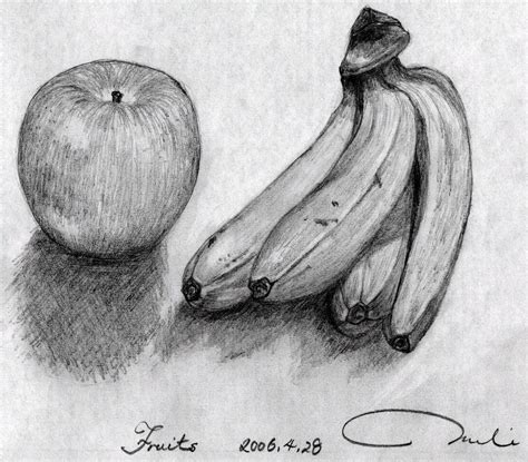 Still Life Fruit Drawing at PaintingValley.com | Explore collection of ...