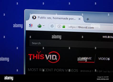 rjasan russland  juni  homepage der thisvid website auf dem