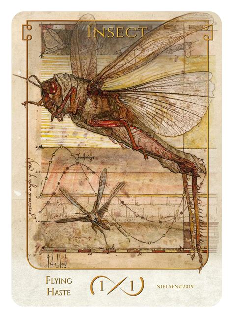 Insect Token (1/1 - Flying, Haste) • Terese Nielsen Art