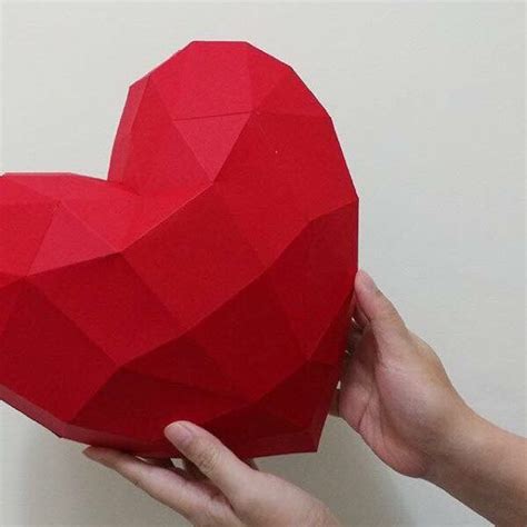 3D Geometric origami heart (DIY), Hobbies & Toys, Stationery & Craft, Handmade Craft on Carousell