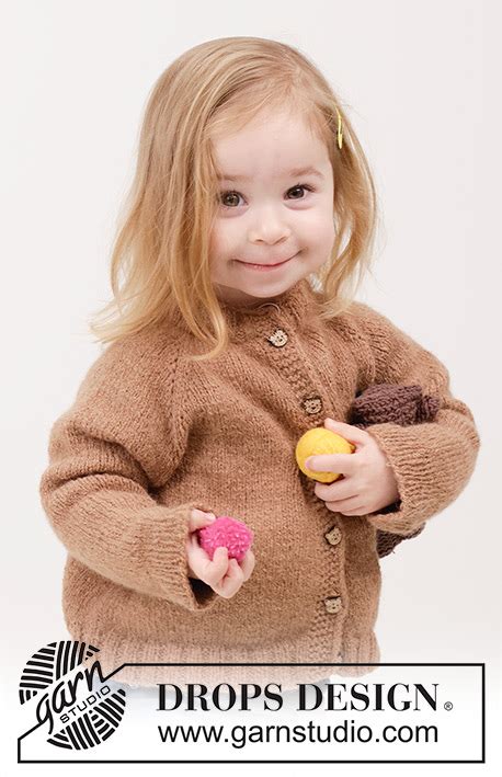 Cocoa Comfort Cardigan / DROPS Children 49-11 - Modelos de tricô