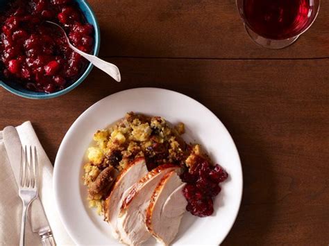 Fig-Glazed Roast Turkey with Cornbread Stuffing | Recipe | Food network ...