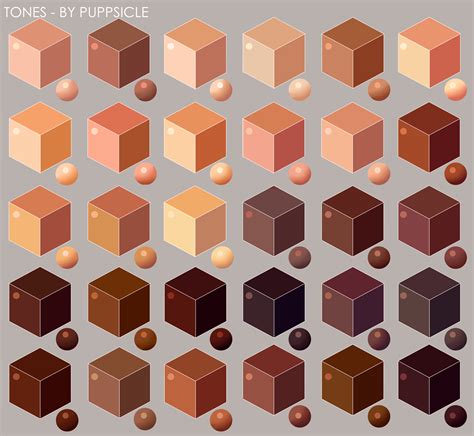 Skin Tone Cubes - Free to Use by puppsicle on DeviantArt | Skin color ...