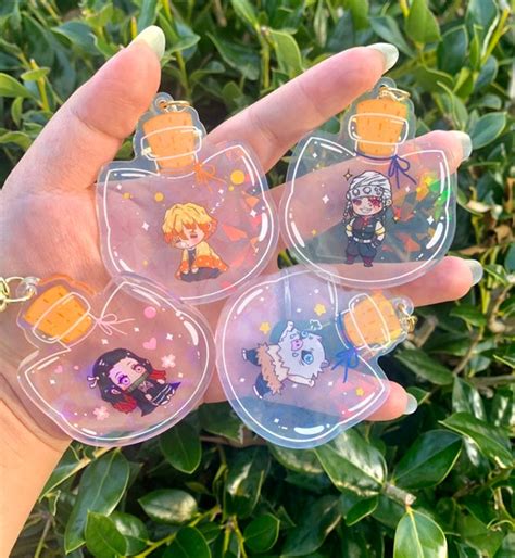 Anime Holographic Keychains Anime Keychains Holo Keychains - Etsy