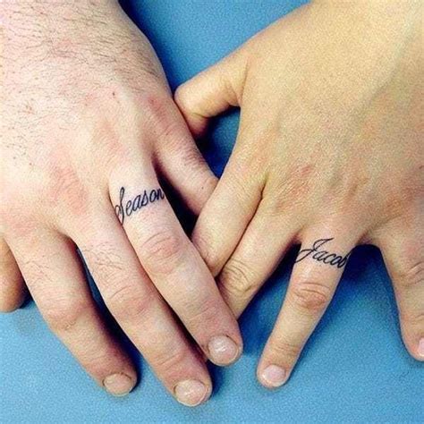 Ring Finger Name Tattoos