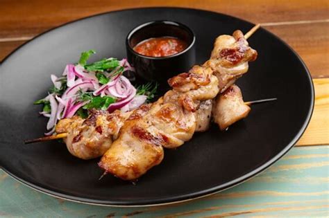 Шашлык из курицы в гриль-баре Крылья
