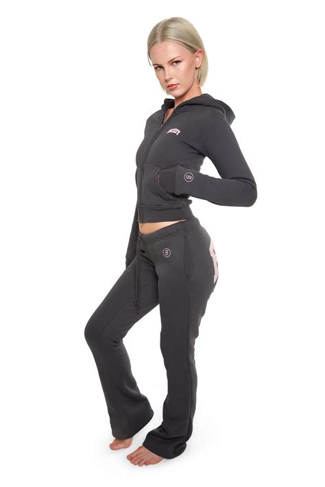 BACKSHOT SWEATPANTS 2.0 (CHARCOAL/PINK) — Body by Raven Tracy