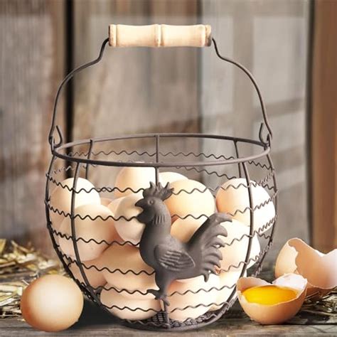 tested  charm   vintage wire egg basket heres