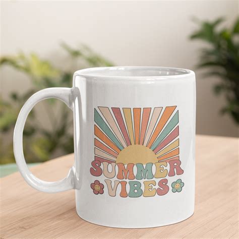 Summer Vibes Mug, Summer Coffee Mug, Beach House Decor, Sunshine Mug