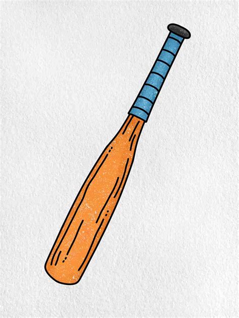 How to Draw a Baseball Bat - HelloArtsy
