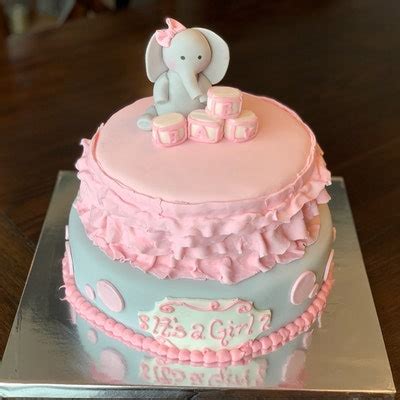 Edible Baby Girl Elephant Cake Topper - Etsy