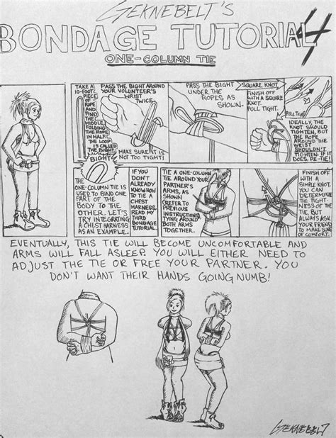 bondage tutorial   column tie  geknebelt  deviantart